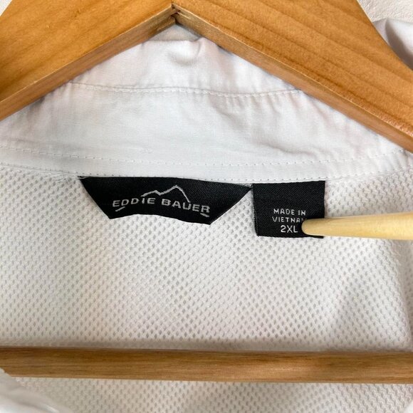 Eddie Bauer Men’s White Gorpcore Camping Fishing Performance Shirt Size 2XL. - Picture 3 of 8